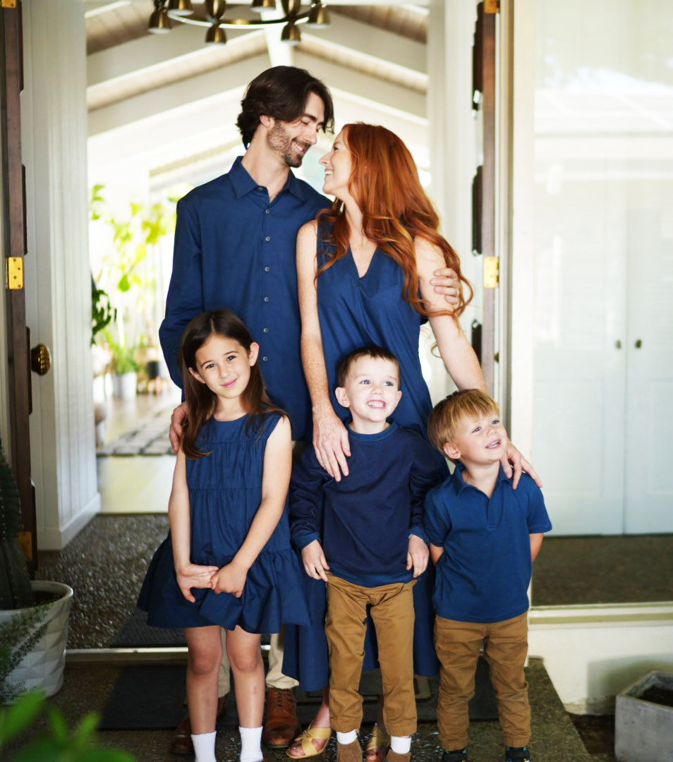 Kids Stafford Polo in Navy