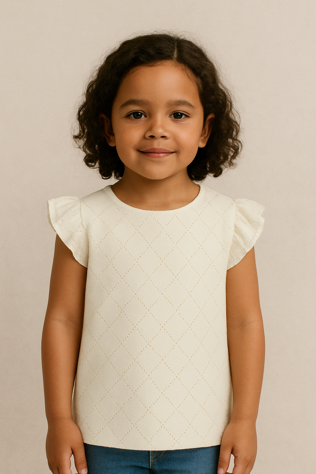 Kids Farah Ruffle Top in Marquis Print