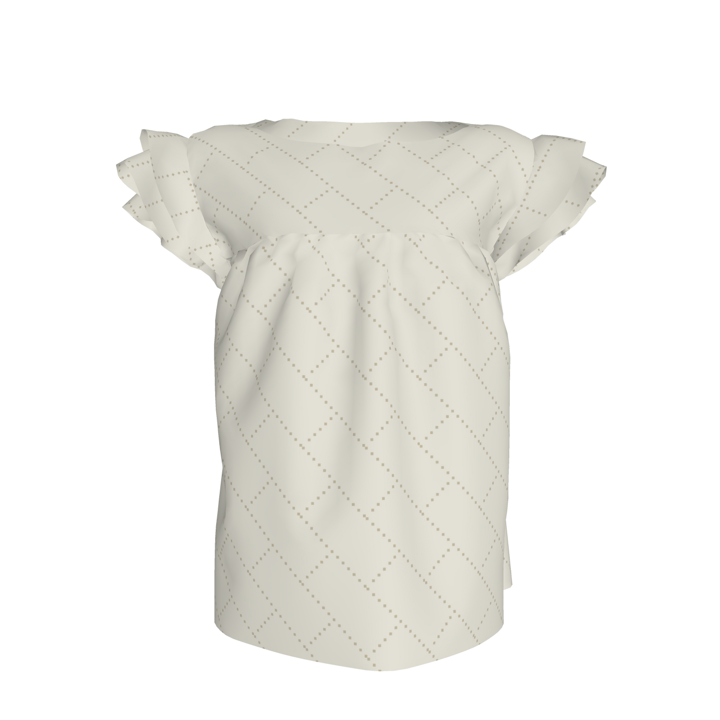 Kids Farah Ruffle Top in Marquis Print