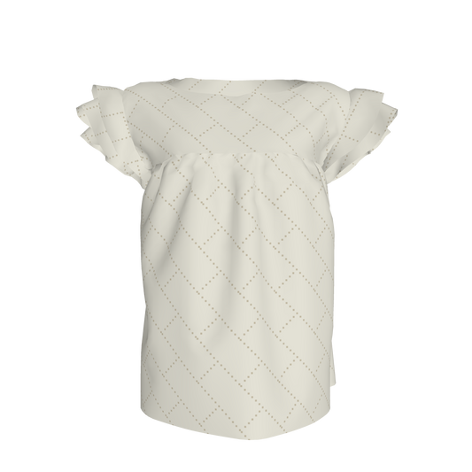 Kids Farah Ruffle Top in Marquis Print
