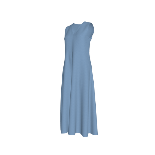 Womens Serena V-neck Dress in Chambray