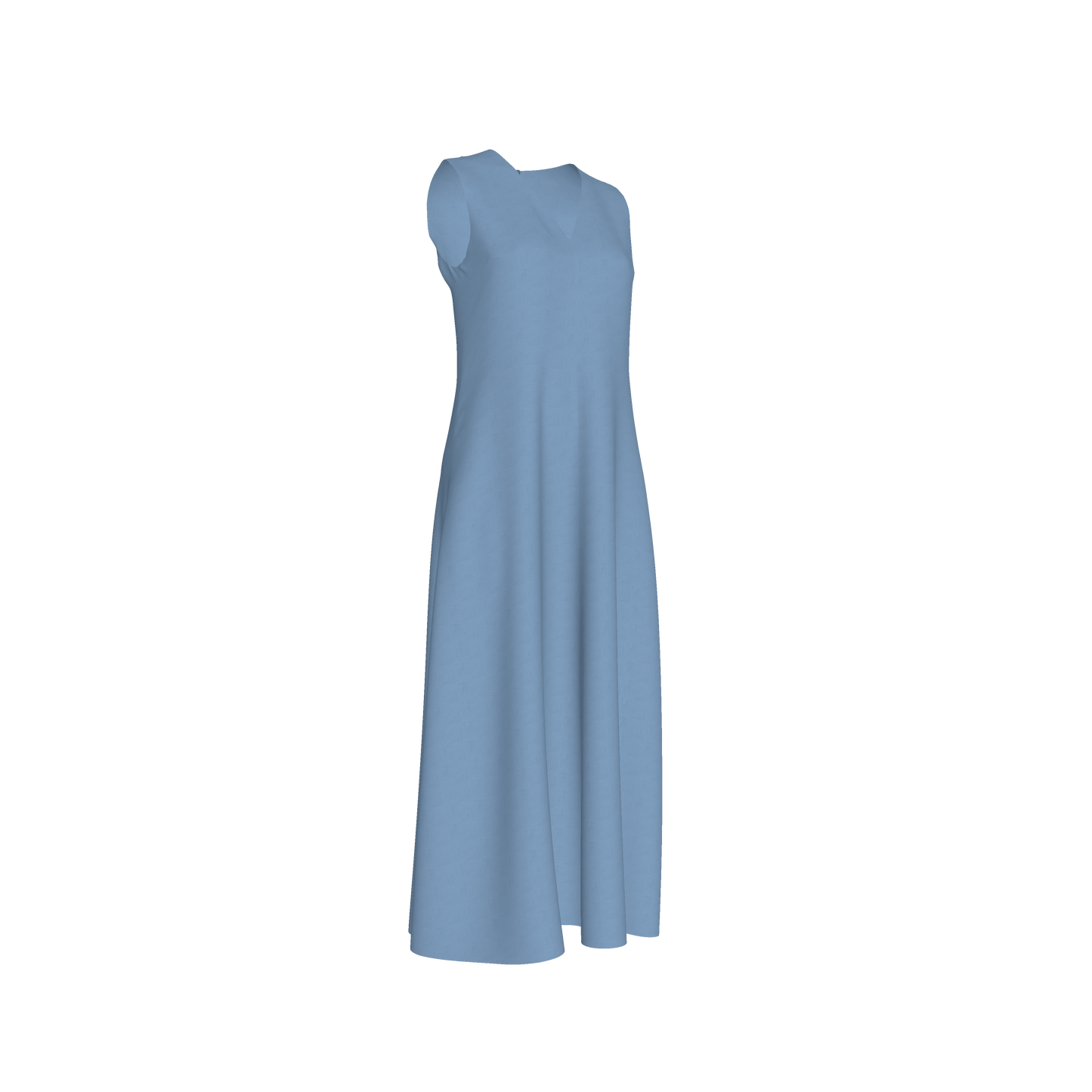 Womens Serena V-neck Dress in Chambray
