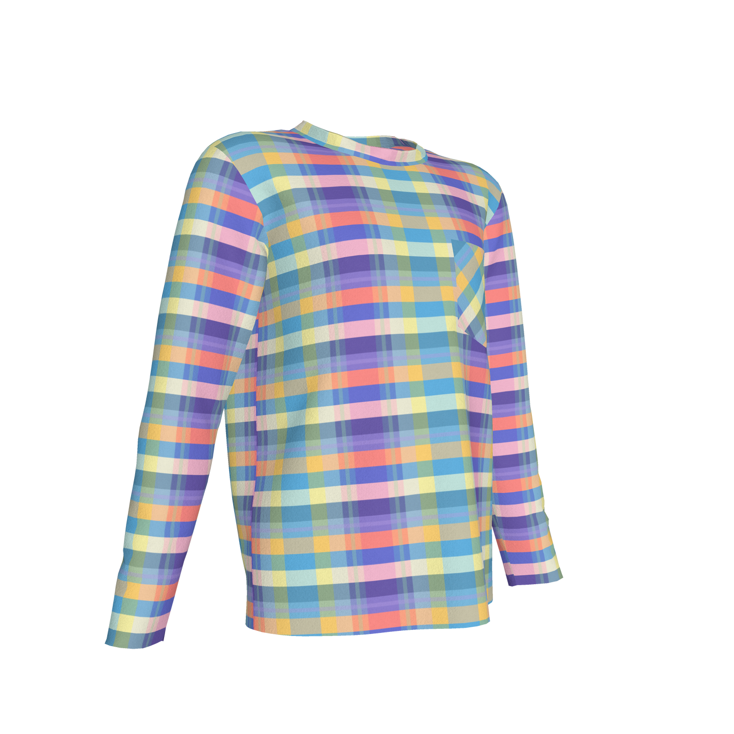 Kids Heath Pocket Tee in Spring Plaid